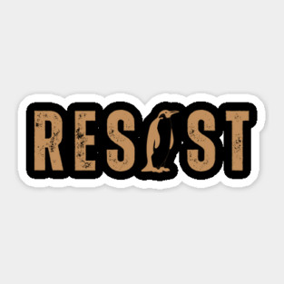 Resist-Penguin Sticker