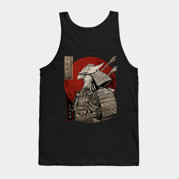Eagle Samurai Warrior in Ukiyo-e Style Tank Top by TuncGK