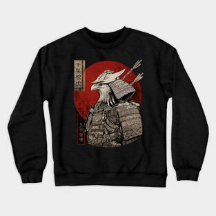 Eagle Samurai Warrior in Ukiyo-e Style Crewneck Sweatshirt