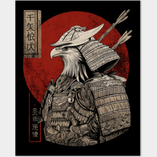 Eagle Samurai Warrior in Ukiyo-e Style Posters and Art