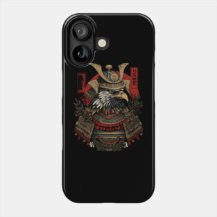 Regal Hawk in Kabuto Armor – Japanese Brush Style Phone Case