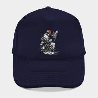 Old Fisher with Talking Fish – Zen Ink Tale Hat