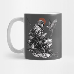 Old Fisher with Talking Fish – Zen Ink Tale Mug