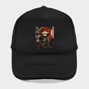 Panda Outlaw Warrior with Straw Hat – Sumi-e Style Hat