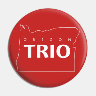 Oregon TRIO Logo All White Pin