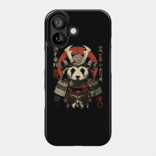 Panda Warrior in Sacred Armor – Japanese Ink Style Phone Case