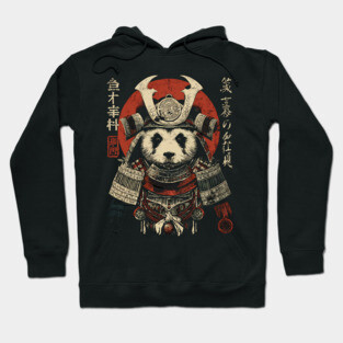 Panda Warrior in Sacred Armor – Japanese Ink Style Hoodie