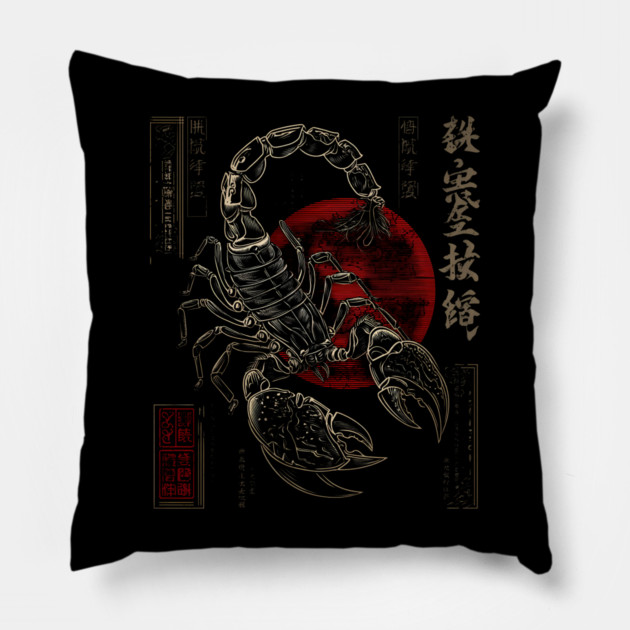 Celestial Scorpion in Cosmic Japanese Ink Pillow by TuncGK