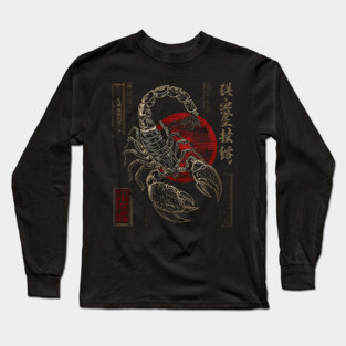 Celestial Scorpion in Cosmic Japanese Ink Long Sleeve T-Shirt