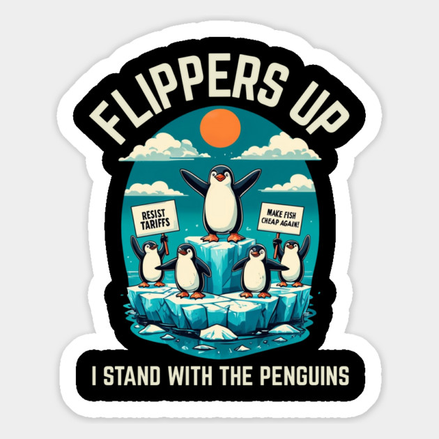 Resist-Penguin Magnet by Creatifly Graphic Tees