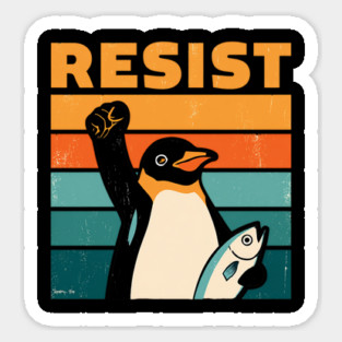 Resist-Penguin Sticker