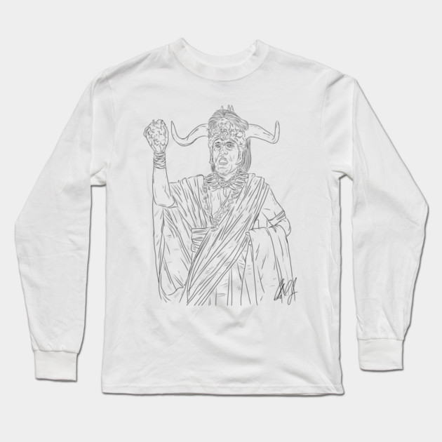 Temple of Doom: KALI MAAA [Outline] Long Sleeve T-Shirt by 51Deesigns