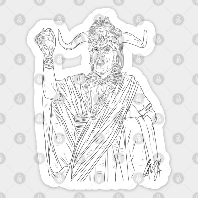 Temple of Doom: KALI MAAA [Outline] Sticker by 51Deesigns