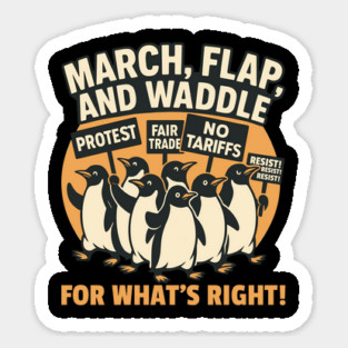 Penguins Against Tariffs Memes Sticker