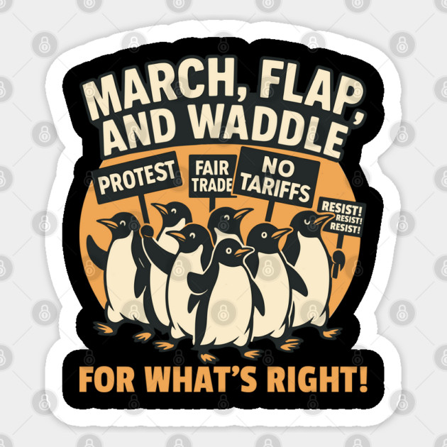 Penguins Against Tariffs Memes Sticker by creative