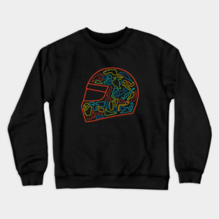 F1 Tracks In Helmet Design Crewneck Sweatshirt