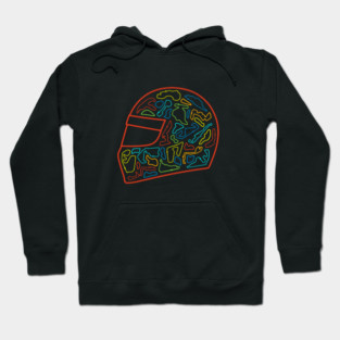 F1 Tracks In Helmet Design Hoodie