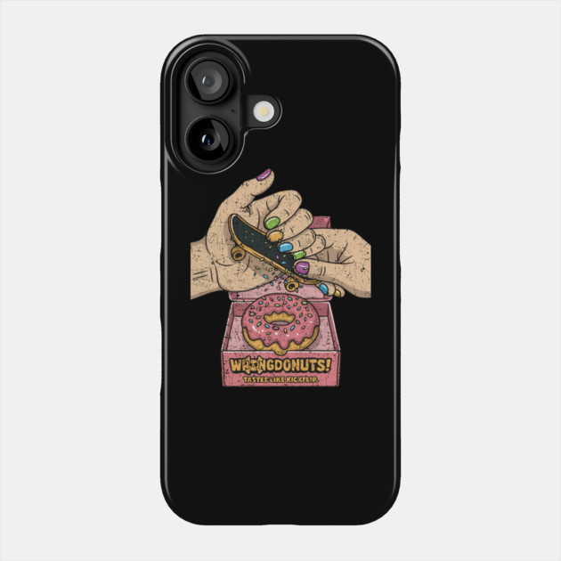 WRONG DONUTS – Tastes Like Kickflip. Phone Case by Wrongteeshirt