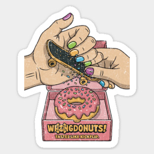WRONG DONUTS – Tastes Like Kickflip. Sticker
