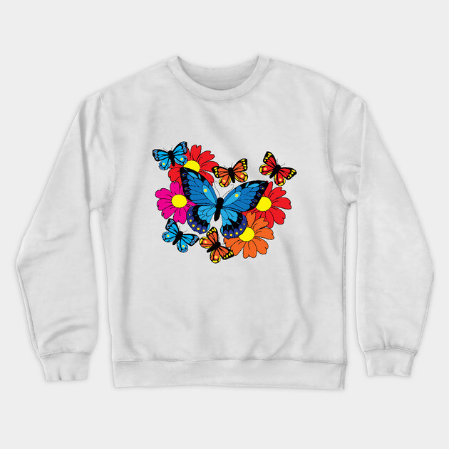 Butterflies Crewneck Sweatshirt by DickinsonDesign