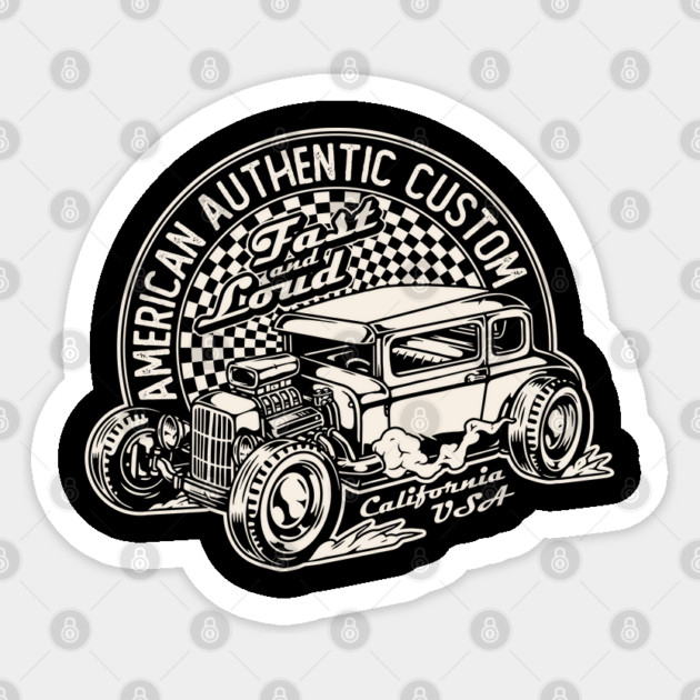 American Custom Hot Rod Sticker by Timeless Chaos