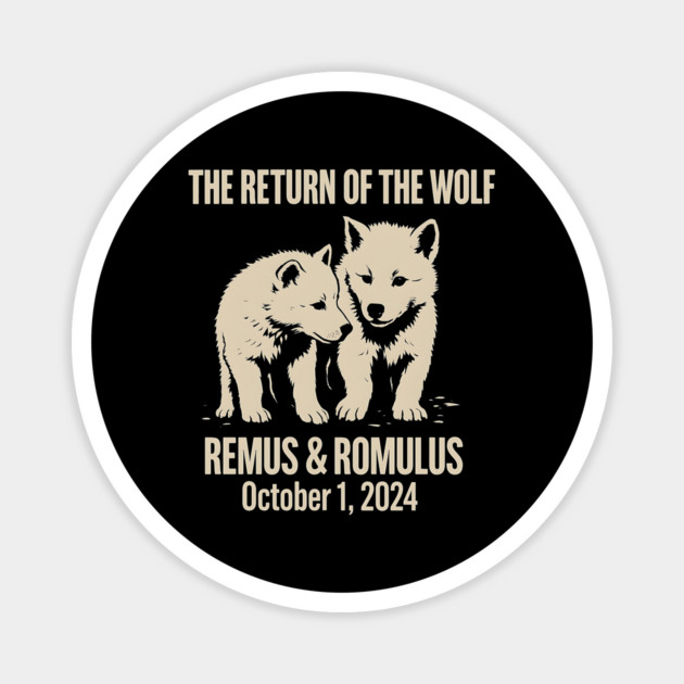 The Return of the Dire Wolf – Remus & Romulus Silhouette Design Magnet by ArtistTee ⭐⭐⭐⭐⭐