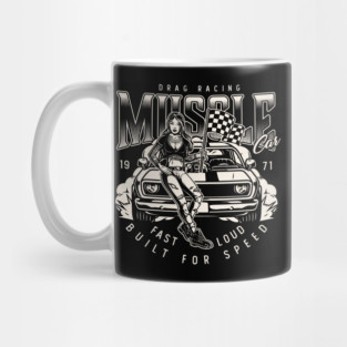 Drag Race Muscle Car Mug