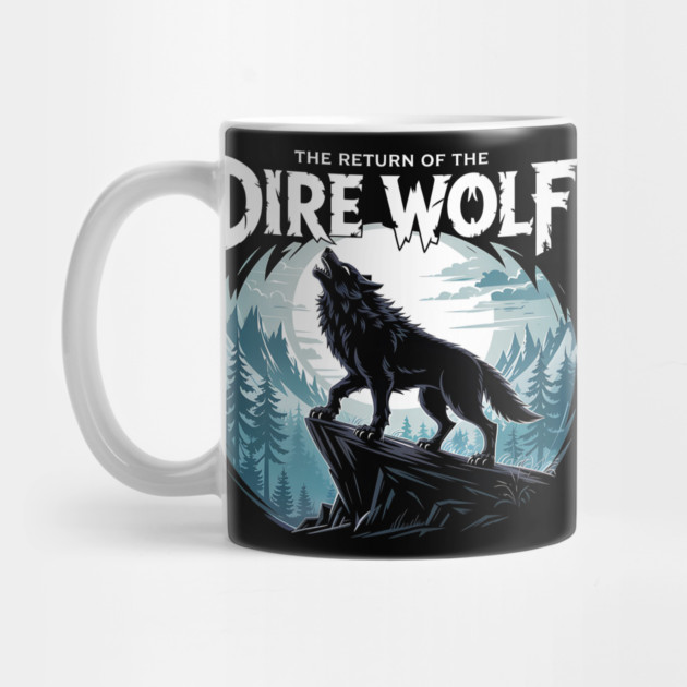 The Return of the Dire Wolf – Howling Wolf in Dark Forest Full Moon Scene by ArtistTee ⭐⭐⭐⭐⭐