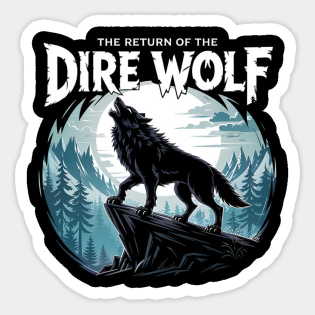 The Return of the Dire Wolf – Howling Wolf in Dark Forest Full Moon Scene Magnet by ArtistTee ⭐⭐⭐⭐⭐