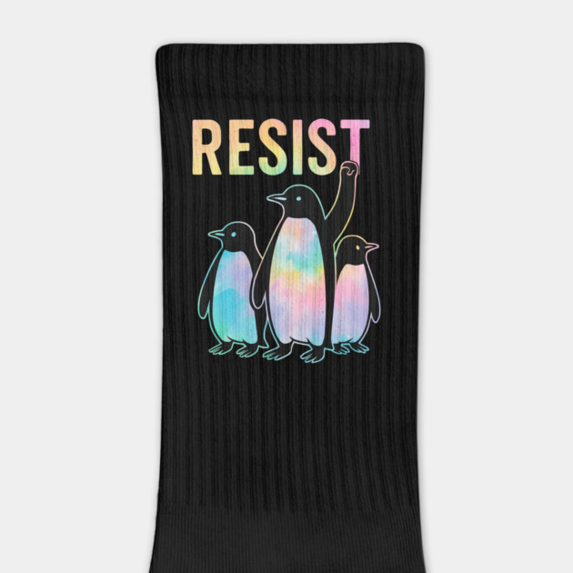 Resist - Penguin - Activism - Protest - Penguin - Tie - Dye by ArtistTee ⭐⭐⭐⭐⭐