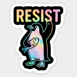 Resist-Penguin Sticker