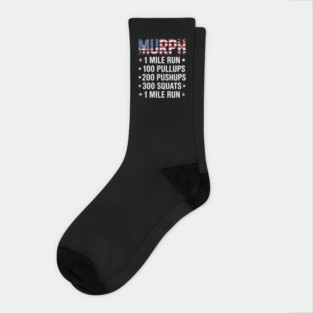 Murph Challenge Memorial Day Workout Gym Gear Socks