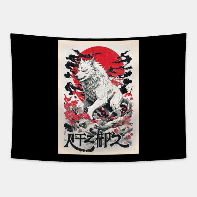 Dire-Wolf Tapestry by Creatifly Graphic Tees