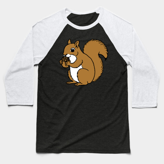 Nuts about Squirrels Baseball T-Shirt by DonWillisJrArt