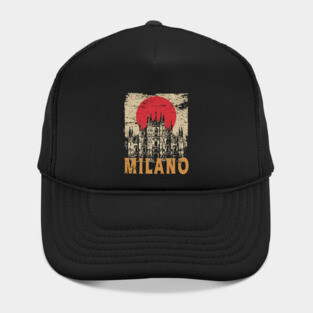 Milano Cathedral Poster – Italian Landmark in Retro Ink Style Hat
