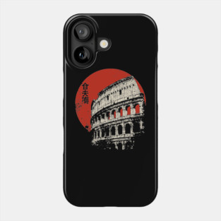 Rome Colosseum Poster – Travel Souvenir in Japanese-Inspired Style Phone Case