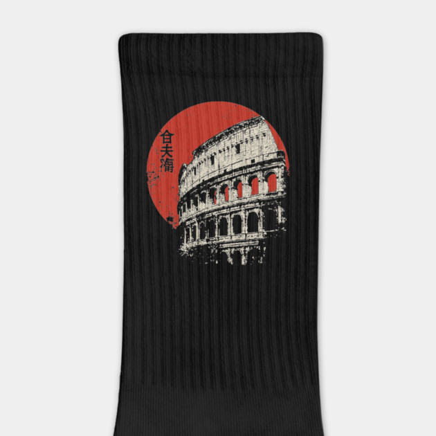 Rome Colosseum Poster – Travel Souvenir in Japanese-Inspired Style by TuncGK