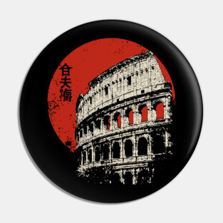 Rome Colosseum Poster – Travel Souvenir in Japanese-Inspired Style Pin