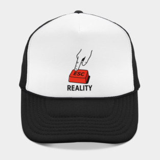 Press ESC to Exit Reality – Minimal Tech Escape Hat
