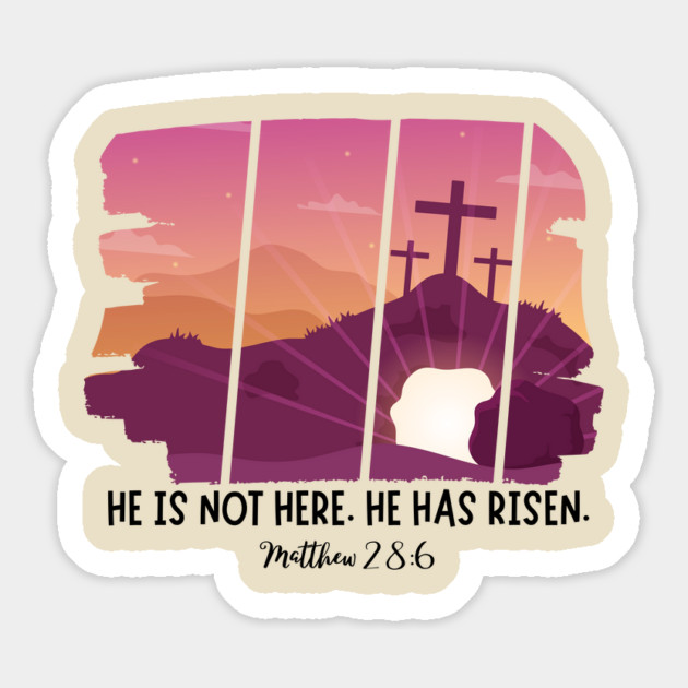 He Has Risen Easter Magnet by The WYLD Tribe
