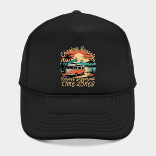 Chasing sunsets across different time zones Hat