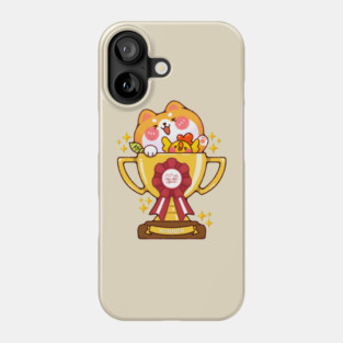Cute Shiba in a Gold Trophy Phone Case