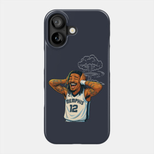 Ja Morant #12 grenade Basketball bomb cartoon-KBJM1203 Phone Case