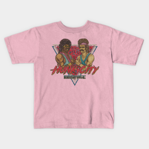 Hunk City Rampage 1989 Gamer Kids T-Shirt TeePublic