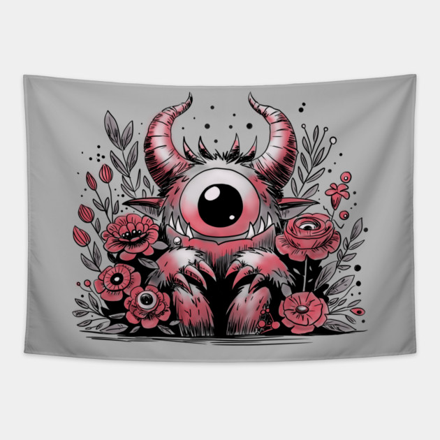 Spring Flower Monster Tapestry by H. R. Sinclair