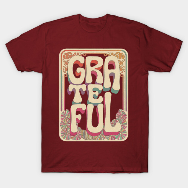 Grateful – Faith-Filled Vintage Typograph T-Shirt by Rox