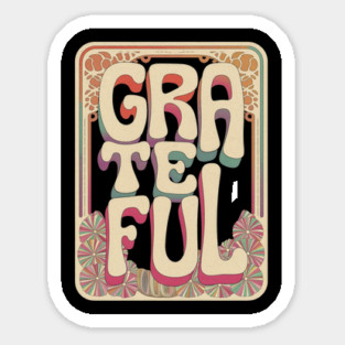 Grateful – Faith-Filled Vintage Typograph Sticker