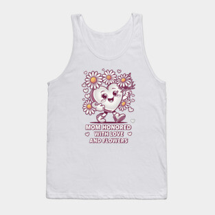 mom honored buy kids with love and flowers Tank Top