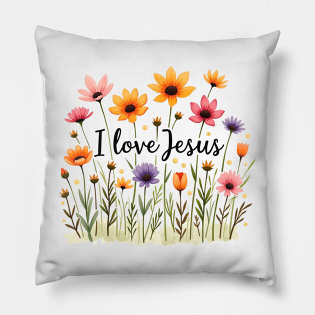 Mom loves Jesus - I love Jesus Pillow by Rox