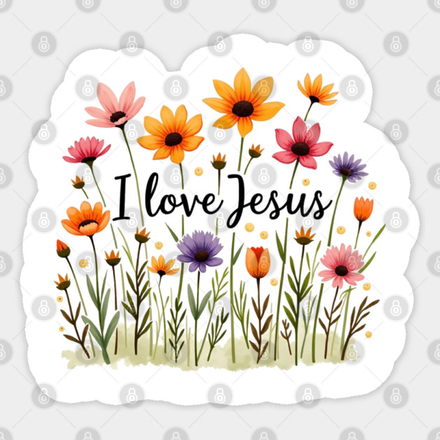 Mom loves Jesus - I love Jesus Sticker by Rox
